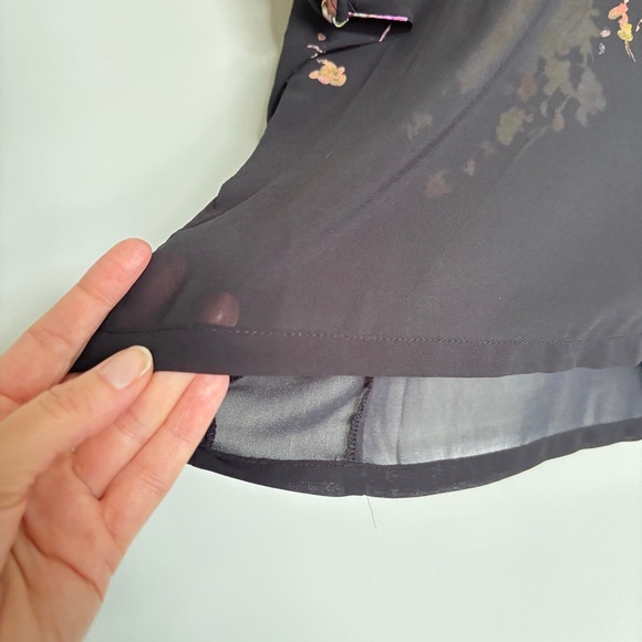 Costa Blanca Women's XS Blouse Semi Sheer Floral Romantic‎ Feminine Whimsical - Picture 6 of 9